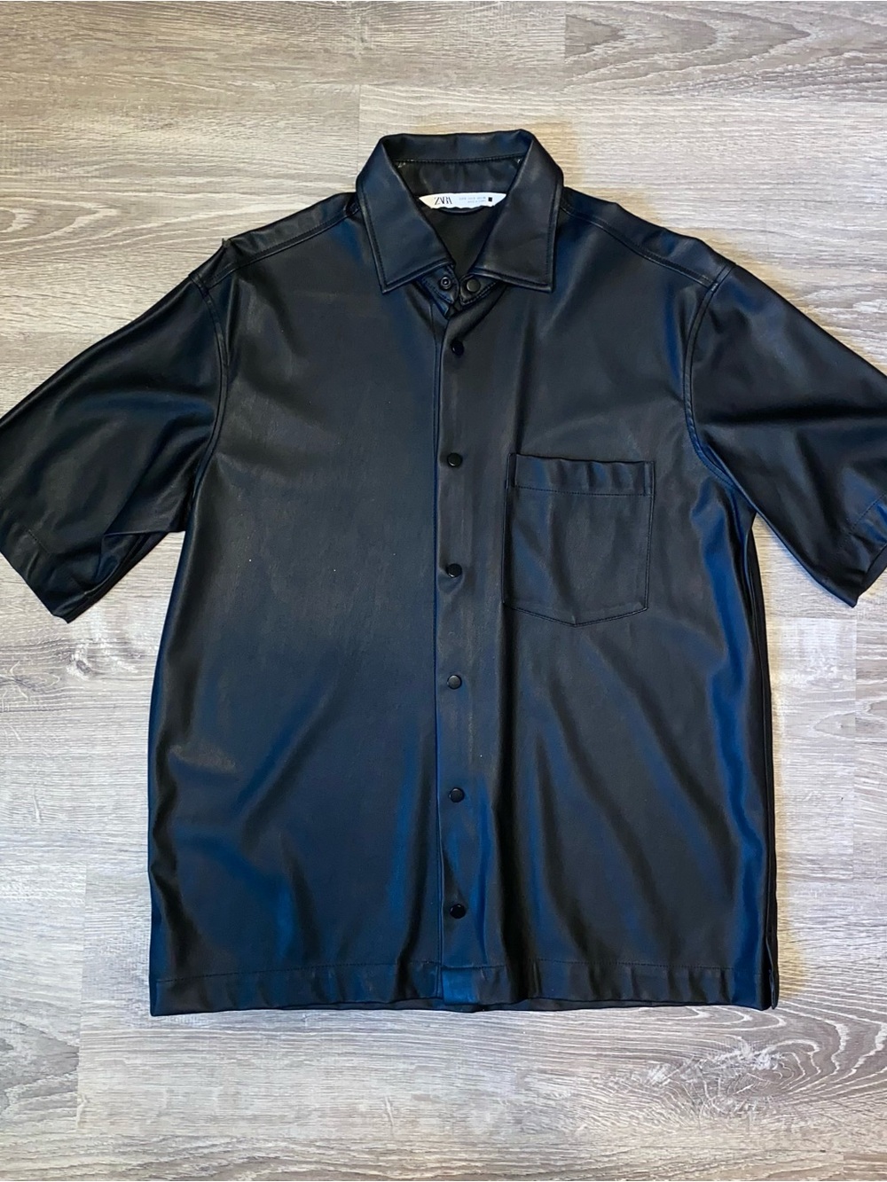 Zara Faux Leather Overshirt